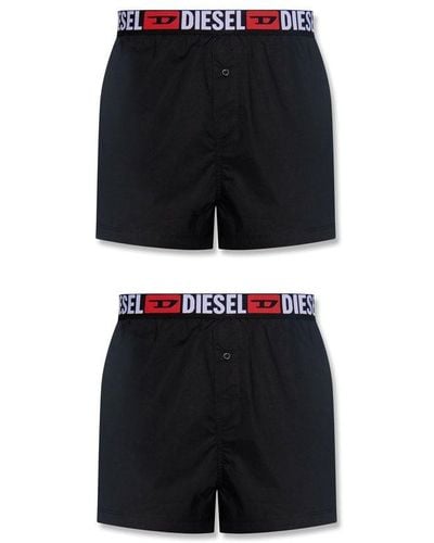DIESEL Branded Two-pack Boxers - Black