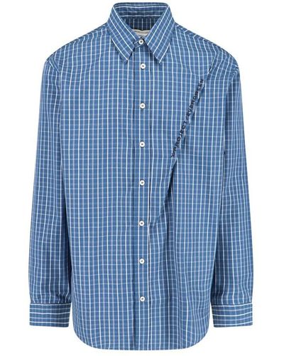 Y. Project Evergreen Logo Embroidered Buttoned Shirt - Blue