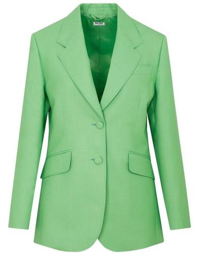Miu Miu Wool Jacket - Green