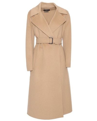Weekend by Maxmara Double-Breasted Coat - Natural