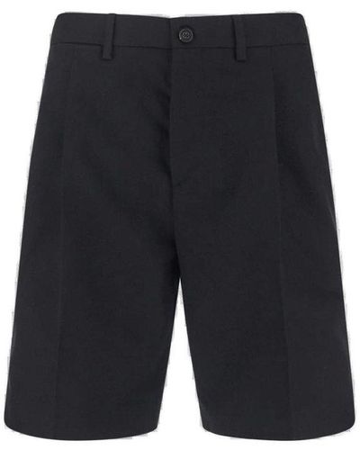 Golden Goose Cotton Blend Bermuda Shorts Black Cotton - Gray