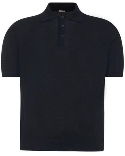 Malo Straight Hem Polo Shirt - Black