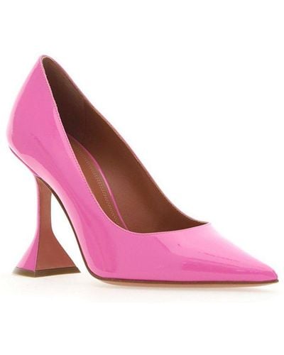 AMINA MUADDI Ami Patent Leather Court Shoes - Pink