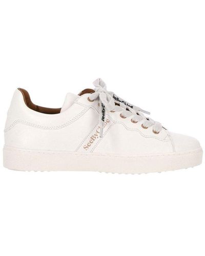 See By Chloé Logo Detailed Laced Trainers - White