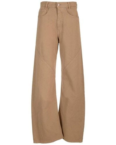 MM6 by Maison Martin Margiela Trousers In Cotton Twill - Natural