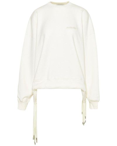 Ambush White Cotton Multicord Sweatshirt