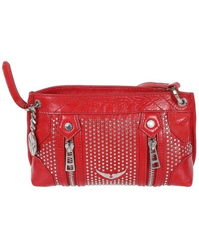 Zadig & Voltaire Sunny Mood Studded Crossbody Bag - Red