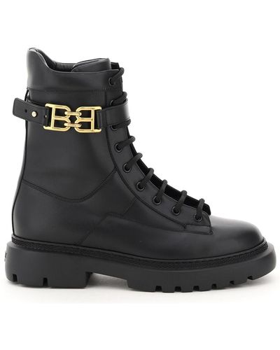 Bally Gioele Leather Lace-up Boots - Black