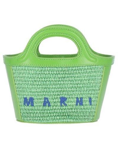 Marni Mini Tote Bag Tropicalia - Green