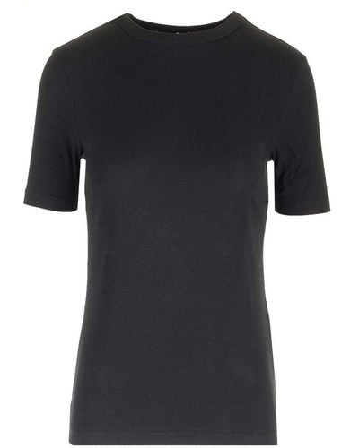 Totême Short Sleeved Crewneck T-shirt - Black