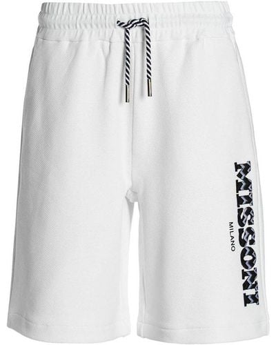 Missoni Logo Bermuda Shorts - White