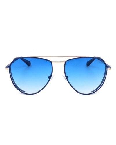 BALMAIN EYEWEAR Pilot Frame Sunglasses - Blue