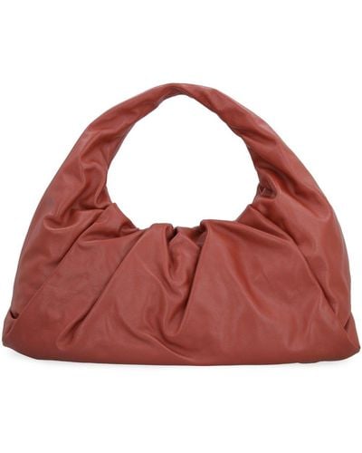 Bottega Veneta Maxi Shoulder Pouch Bag - Red