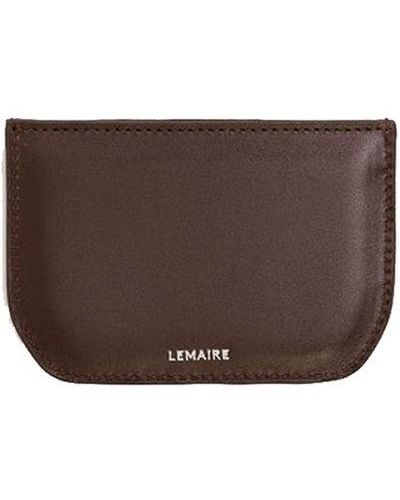 Lemaire Logo Printed Wallet - Brown
