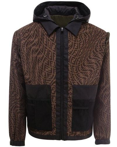 Fendi Reversible Hooded Jacket - Multicolour
