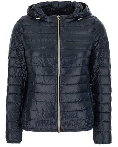 Herno Hooded Down Jacket - Blue