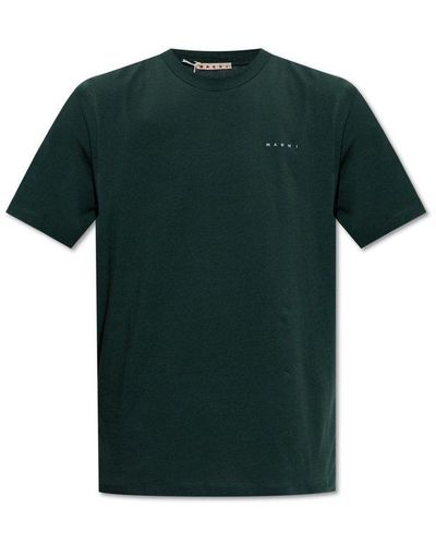 Marni T-Shirt With Logo - Green