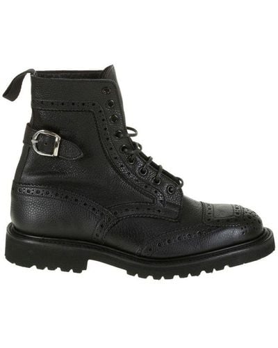Tricker's Lace-up Ankle Boots - Black