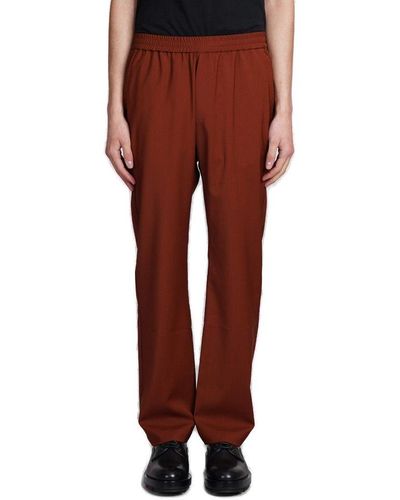 Barena Tosador Elasticated Waistband Straight-leg Trousers - Red
