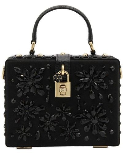 Dolce & Gabbana Dolce Box Embellished Tote Bag - Black