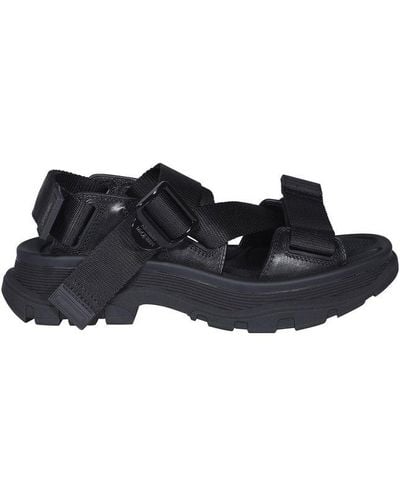 Alexander McQueen Tread Strapped Sandals - Black