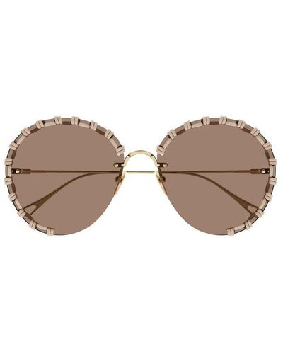 Chloé Round Frame Sunglasses - Metallic
