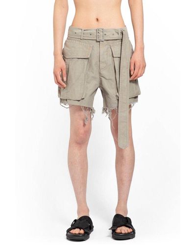 Dries Van Noten Belted Cargo Shorts - Natural