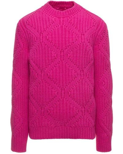 Valentino Crewneck Long-sleeved Sweater - Pink