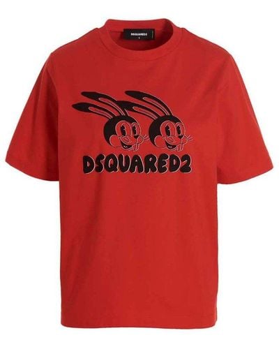 DSquared² Logo-printed Crewneck T-shirt - Red