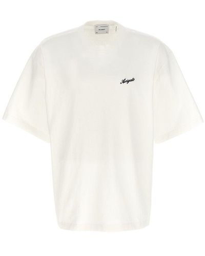Axel Arigato Honor Logo Embroidered Crewneck T-shirt - White