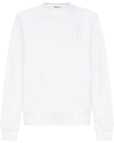 Dior Cd Icon Embroidery Sweatshirt - White