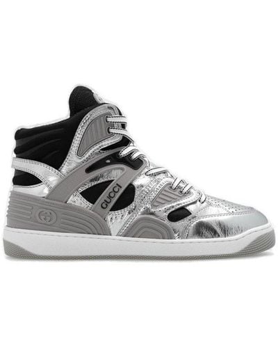 Gucci 'basket' High-top Sneakers - Grey