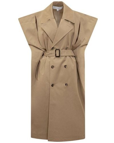 JW Anderson Sleeveless Trench Coat - Natural