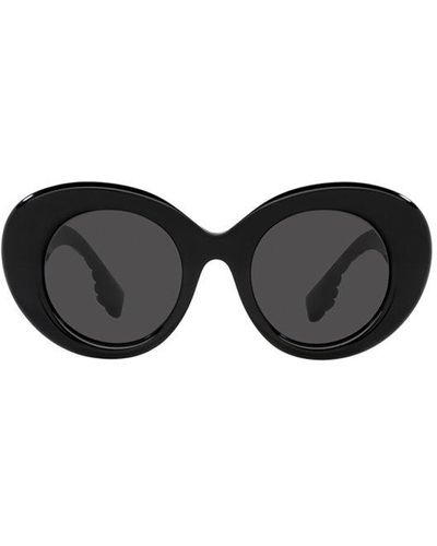 Burberry Be4370u Margot Round-frame Acetate Sunglasses - Black