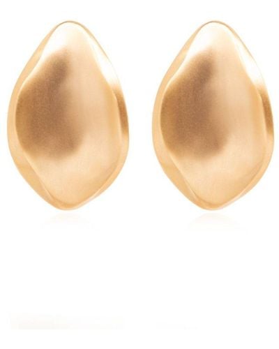 Cult Gaia 'erin' Brass Clip-on Earrings, - Natural