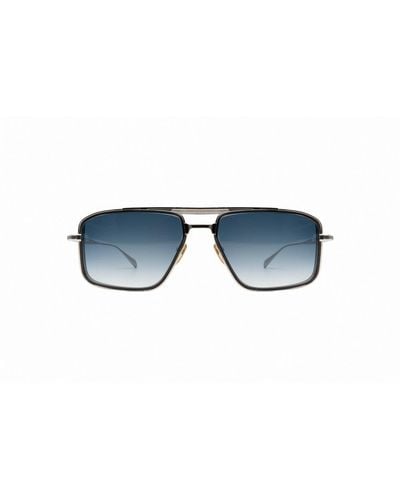 Jacques Marie Mage Earl Square Frame Sunglasses - Blue