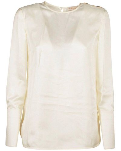 Tory Burch Shirt Long Sleeve Blouse - White