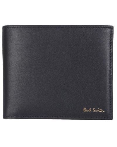 Paul Smith Signature Stripe Interior Bi-fold Wallet - Black