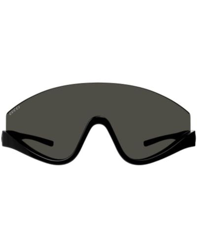 Gucci Shield Frame Sunglasses - Gray