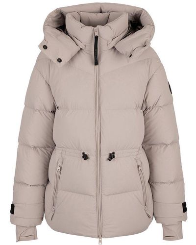 Woolrich Zip-up Hooded Puffer Jacket - Natural