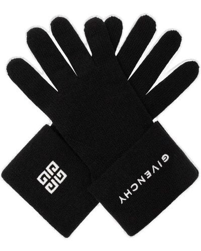 Givenchy Gloves With Logo, - Black