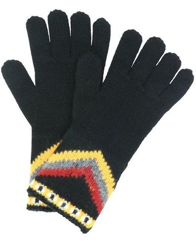 Alanui "Antartic Circle" Gloves - Black