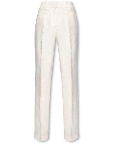 Helmut Lang Pleat-Front Trousers - White