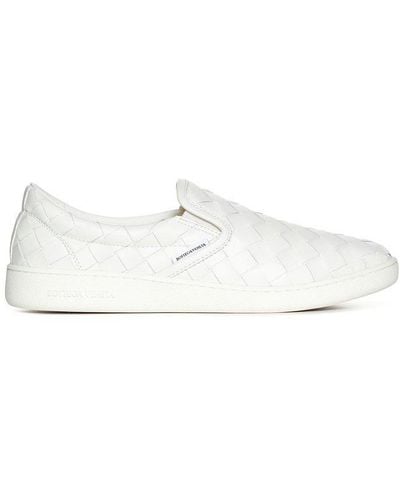 Bottega Veneta Woven Slip-on Sneakers - White