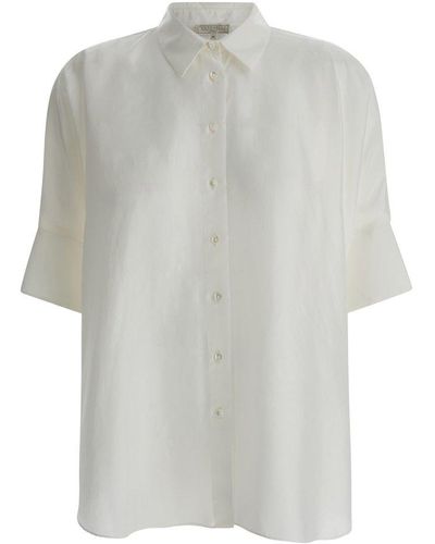 Antonelli Bassano Short Sleeved Oversize Shirt - White