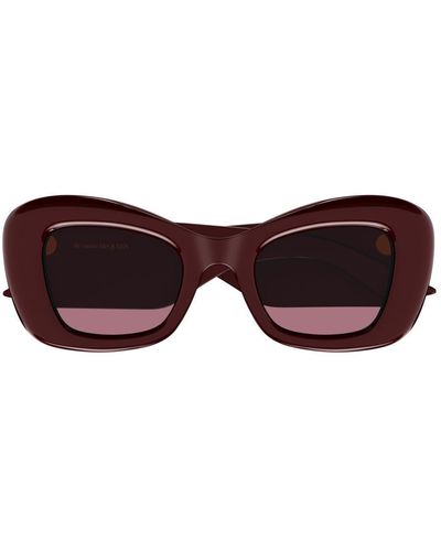 Alexander McQueen Cat-eye Frame Sunglasses - Red