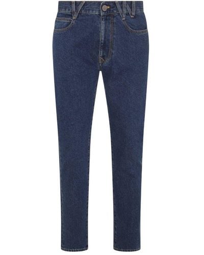 Vivienne Westwood Logo Printed Tapered Jeans - Blue