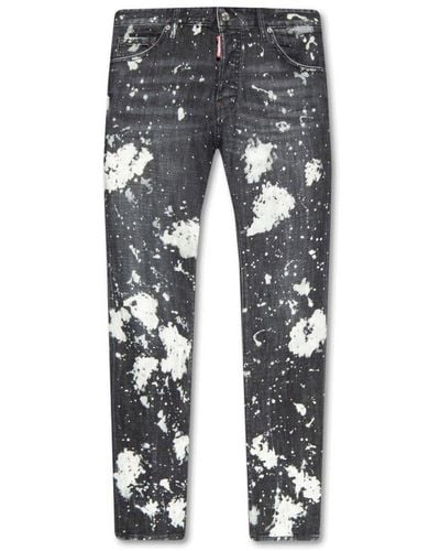 DSquared² Sprayed Effect Straight-leg Jeans - Gray