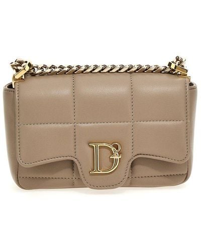 DSquared² D2 Statement Soft Crossbody Bags - Brown