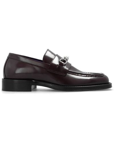 Burberry Barbed-detailed Slip-on Loafers - Black